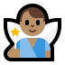 🧚🏽‍♂️ man fairy: medium skin tone display on Windows